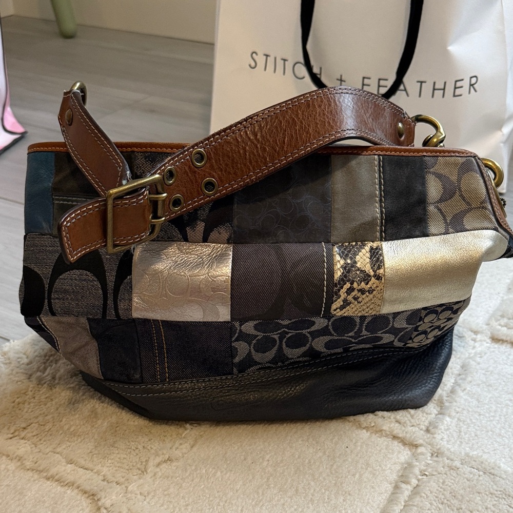 Coach Multicolor Patchwork Bag - image 2